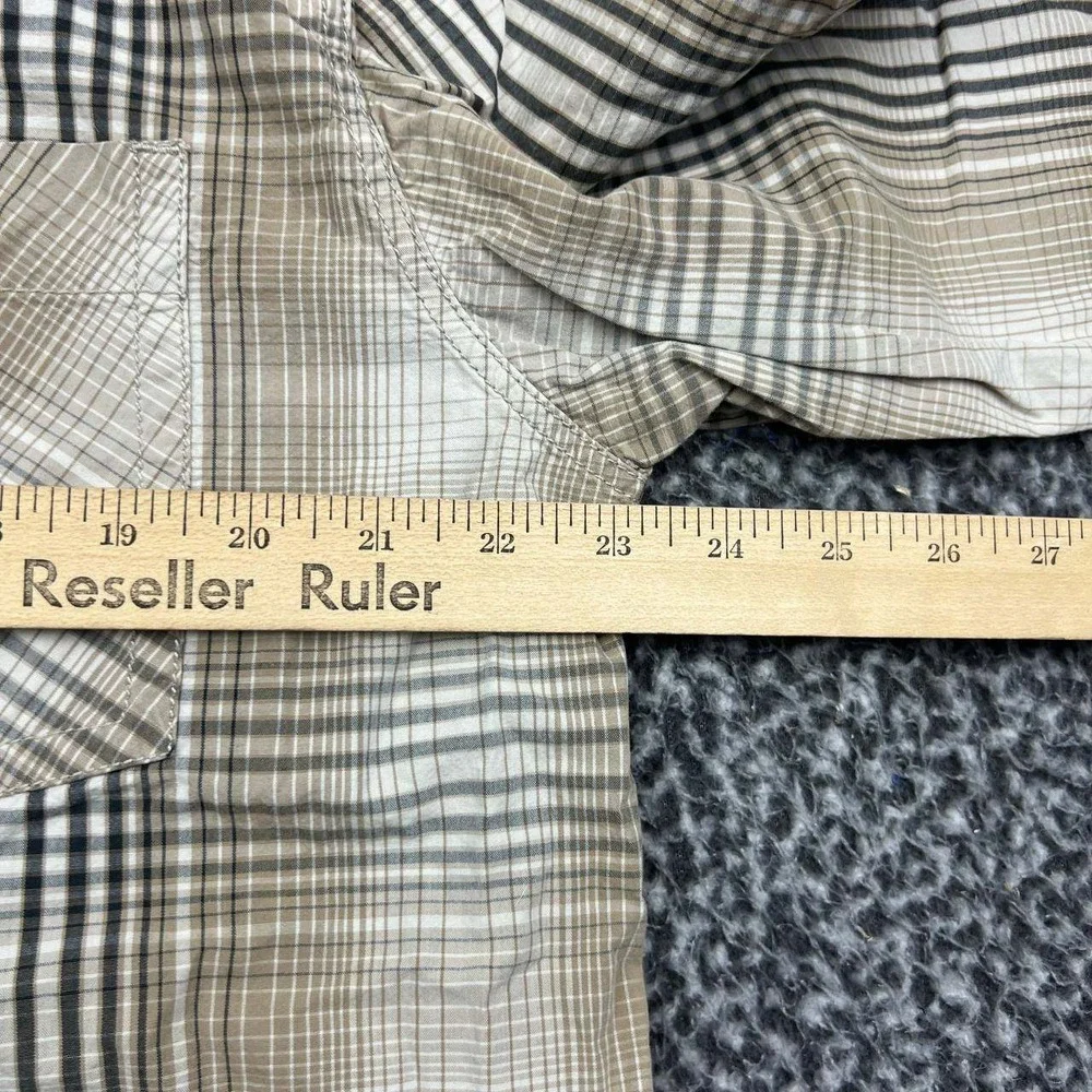 The North Face A5 Series Button Up Shirt Men XL Brown Plaid Cotton Long Sleeve